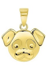 little puppy face gold bay charm